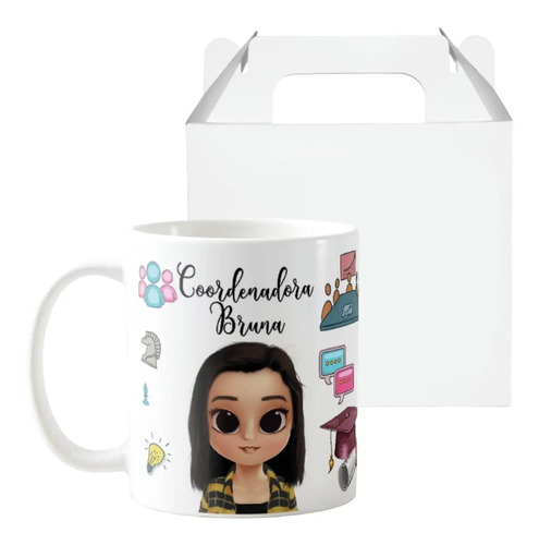 Caneca Personalizada Presente para Coordenadora Pedagógica - Profissões (Coordenadora Pedagogica)