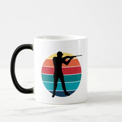 Caneca Mágica Presente Criativo para Atleta de Tiro ao Alvo