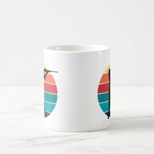 Caneca Mágica Presente Criativo para Atleta de Tiro ao Alvo