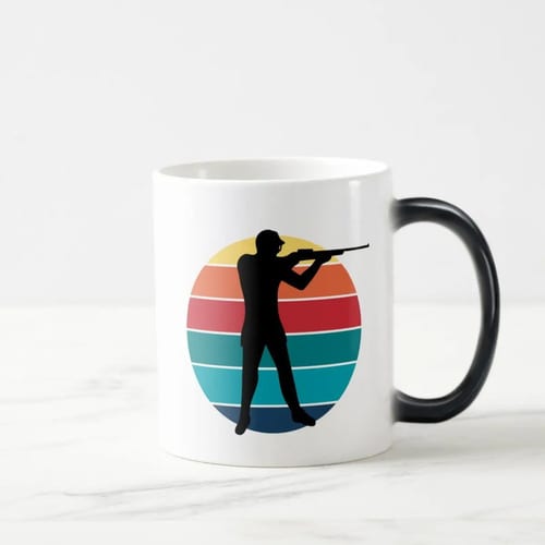 Caneca Mágica Presente Criativo para Atleta de Tiro ao Alvo