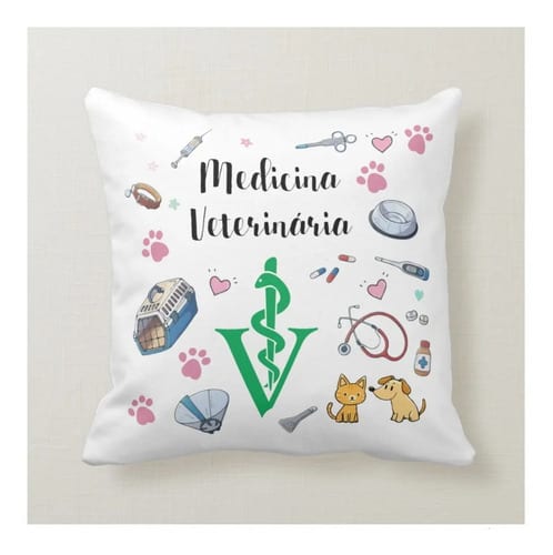 Almofada Personalizada Profissão Médica Medicina Veterinária