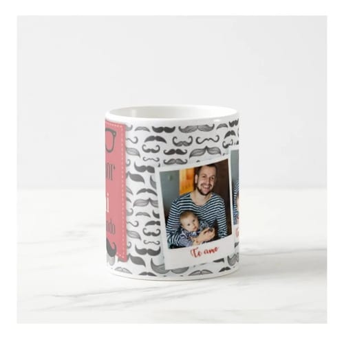 Caneca Pais Café com Amor e Alegria, Presente Perfeito