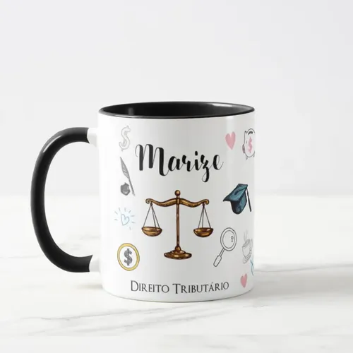 Caneca Personalizada Direito Tributário Profissão Advogado - Profissões (Advogado(a))