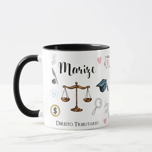 Caneca Personalizada Direito Tributário Profissão Advogado - Profissões (Advogado(a))