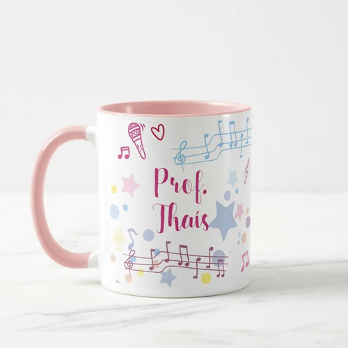 Caneca Personalizada Professora de Música com Agradecimento