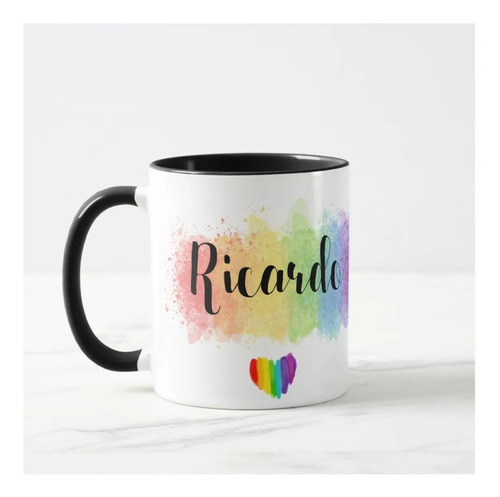 Caneca Personalizada Presente Arco Iris Gay Lgbt com Nome - Outros (Arco Iris Gay Lgbt)