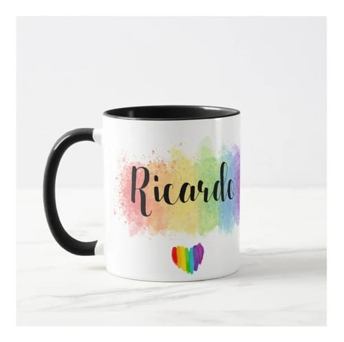 Caneca Personalizada Presente Arco Iris Gay Lgbt com Nome - Outros (Arco Iris Gay Lgbt)