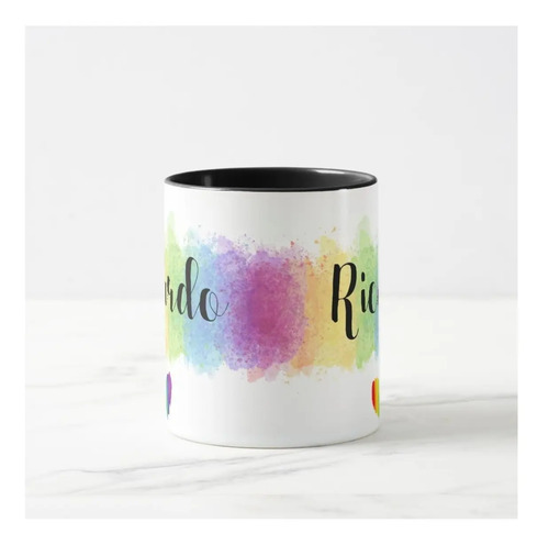 Caneca Personalizada Presente Arco Iris Gay Lgbt com Nome