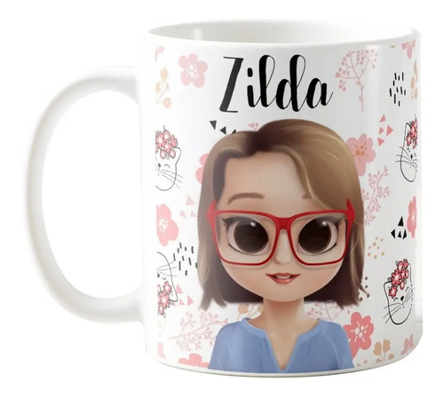 Caneca Presente Feminino Personalizado com Gatinhos - Hobbies (Dono de Gato)