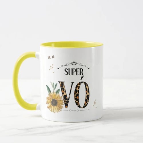 Kit 2 Canecas Presente Especial para Super Vovó e Vovô