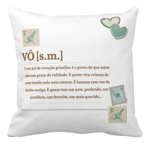 Almofada Presente Personalizado Com Frase Significado Vô - Família (almofada Significado Vô)