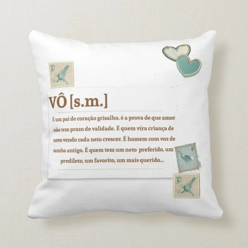 Almofada Presente Personalizado Com Frase Significado Vô
