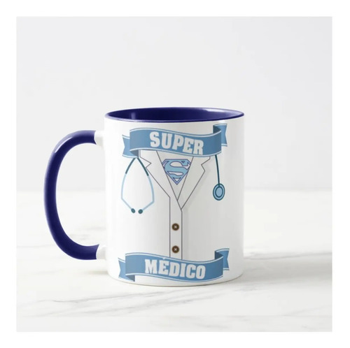 Caneca Medicina Presente Criativo Médico Super Herói Nome