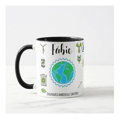 Caneca Presente Criativo Engenharia Ambiental Engenheiros - Profissões (Engenheiro(a))