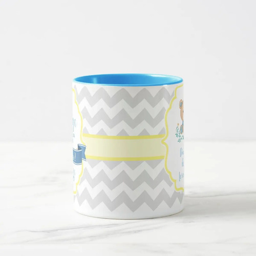 Caneca Personalizada Convite Padrinho Batizado Ursinho