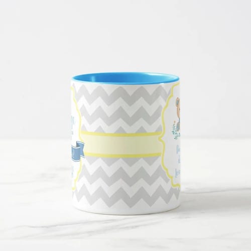 Caneca Personalizada Convite Padrinho Batizado Ursinho