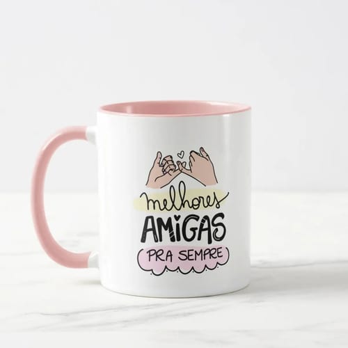 Caneca Personalizada de Presente para a Amiga e Melhor Amiga