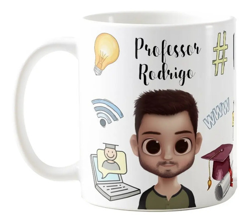 Caneca Presente Personalizado Professor de Informática