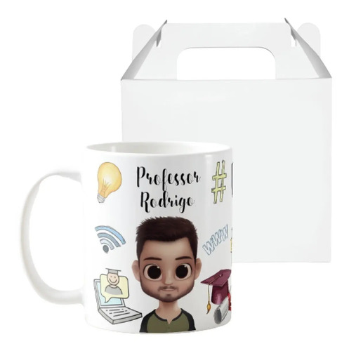 Caneca Presente Personalizado Professor de Informática - Dia dos Professores (Professor(a))