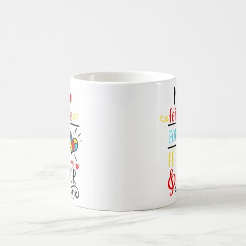 Caneca Presente Especial Mãe Autista Autismo Força Fé Amor