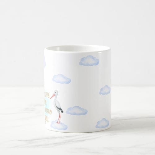 Caneca Presente Gravidez Personalizado Chuva De Benção