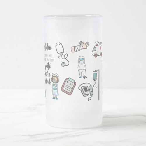 Copo de Cerveja Presente Personalizado Medicina Psiquiatra
