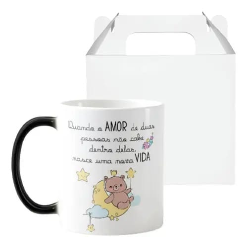 Caneca Mágica Presente Criativo para Revelar Gravidez