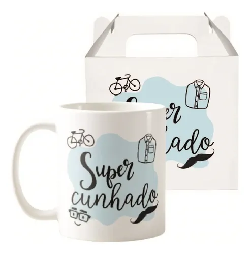 Caneca Masculina Presente de Aniversário para Super Cunhado - Família (Cunhado(a))