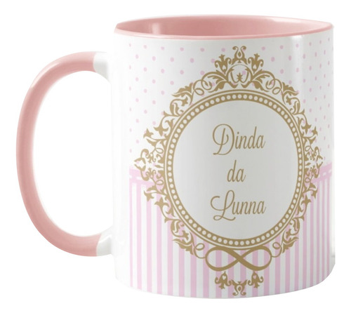 Caneca Personalizada Presente Madrinha De Batizado Com Nomes