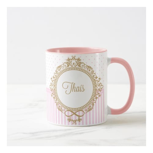 Caneca Personalizada Presente Madrinha De Batizado Com Nomes