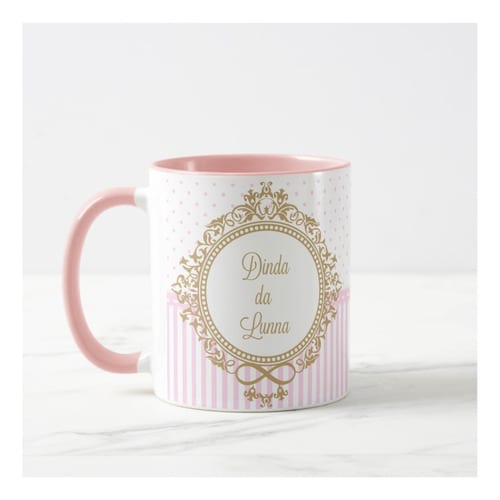 Caneca Personalizada Presente Madrinha De Batizado Com Nomes