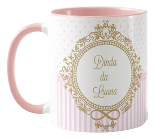 Caneca Personalizada Presente Madrinha De Batizado Com Nomes - Batizado (Madrinha)