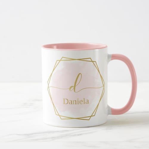 Caneca Feminina Presente Elegante Mulher Aquarela com Nome