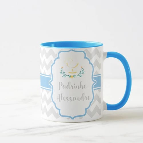 Caneca Lembrança Padrinho Consagração Batizado Anjo Menina