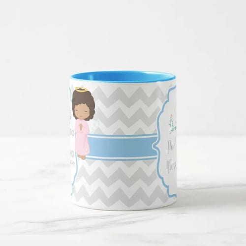 Caneca Lembrança Padrinho Consagração Batizado Anjo Menina