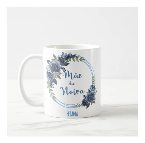 Caneca Personalizada Mãe da Noiva Casamento Azul - Casamento (Noiva)