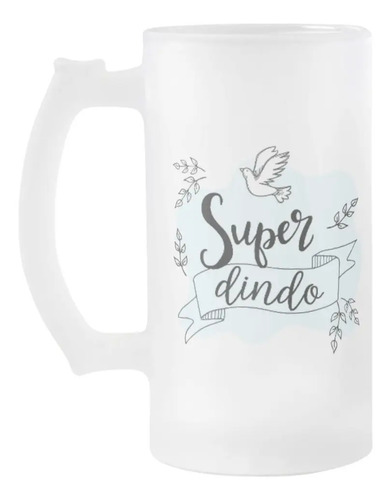 Caneca Chopp Cerveja Presente Criativo Padrinho Super Dindo - Batizado (Padrinho)