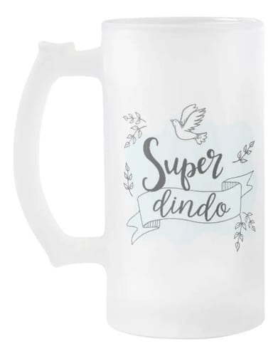 Caneca Chopp Cerveja Presente Criativo Padrinho Super Dindo - Batizado (Padrinho)