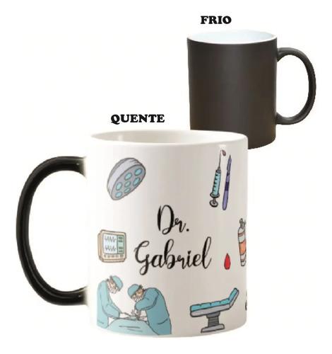 Caneca Mágica Presente Profissão Medicina Médico Cirurgião - Profissões (Médico(a))