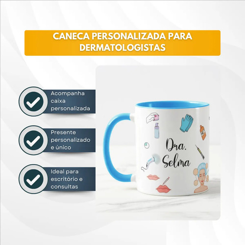 Caneca Presente Personalizado para Médico Dermatologista