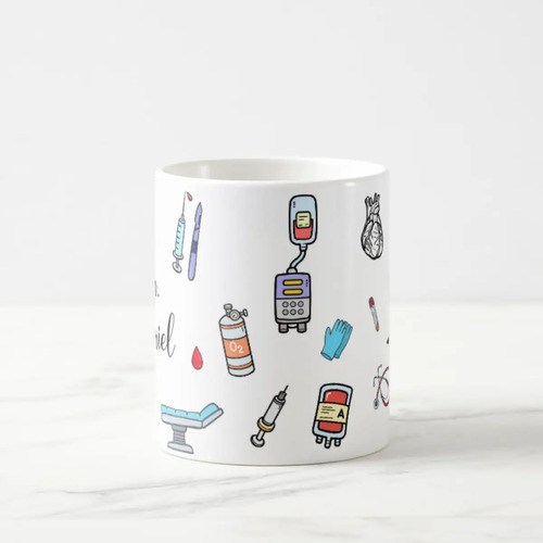 Caneca Personalizada com Nome para Médico Cirurgião Geral