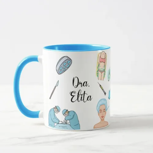 Caneca Presente Personalizado com Nome Cirurgião Plástico
