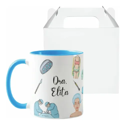 Caneca Presente Personalizado com Nome Cirurgião Plástico - Profissões (Médico(a))