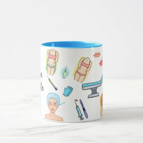Caneca Presente Personalizado com Nome Cirurgião Plástico