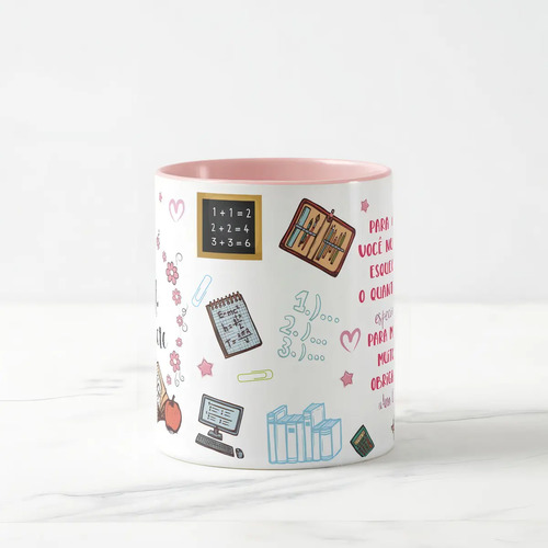 Caneca Presente Dia dos Professores Personalizada com Nome