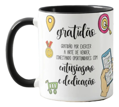 Caneca Profissão Homenagem Empresa Funcionário Equipe Vendas