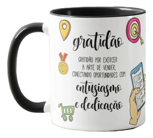 Caneca Profissão Homenagem Empresa Funcionário Equipe Vendas