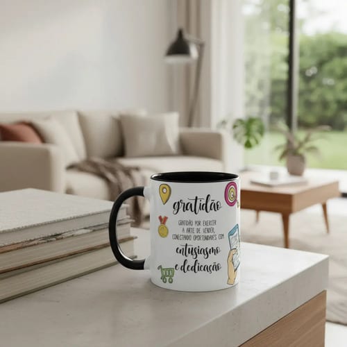 Caneca Profissão Homenagem Empresa Funcionário Equipe Vendas - Profissões (Vendedor(a))