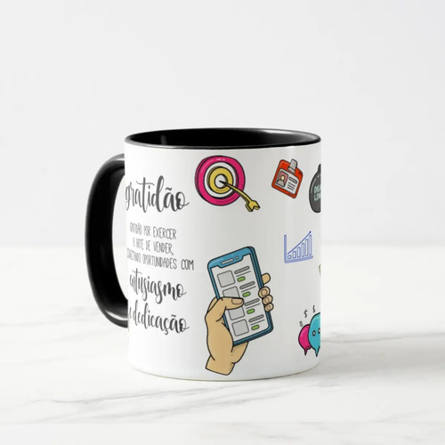 Caneca Profissão Homenagem Empresa Funcionário Equipe Vendas