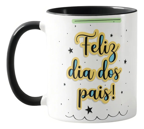Caneca Feliz Dia dos Pais Presente Pai Escola Empresas - Família (Pai)